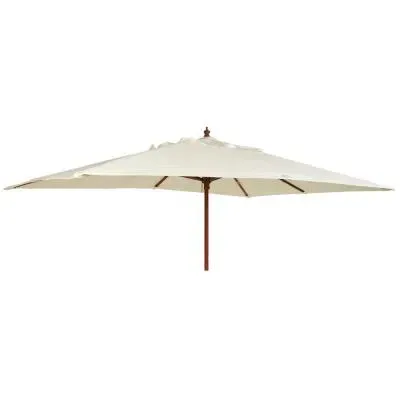 300cm Outdoor Parasol with Night Cover - Hardwood