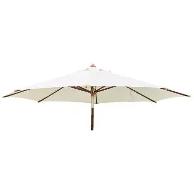 350cm Outdoor Parasol with Night Cover - Hardwood