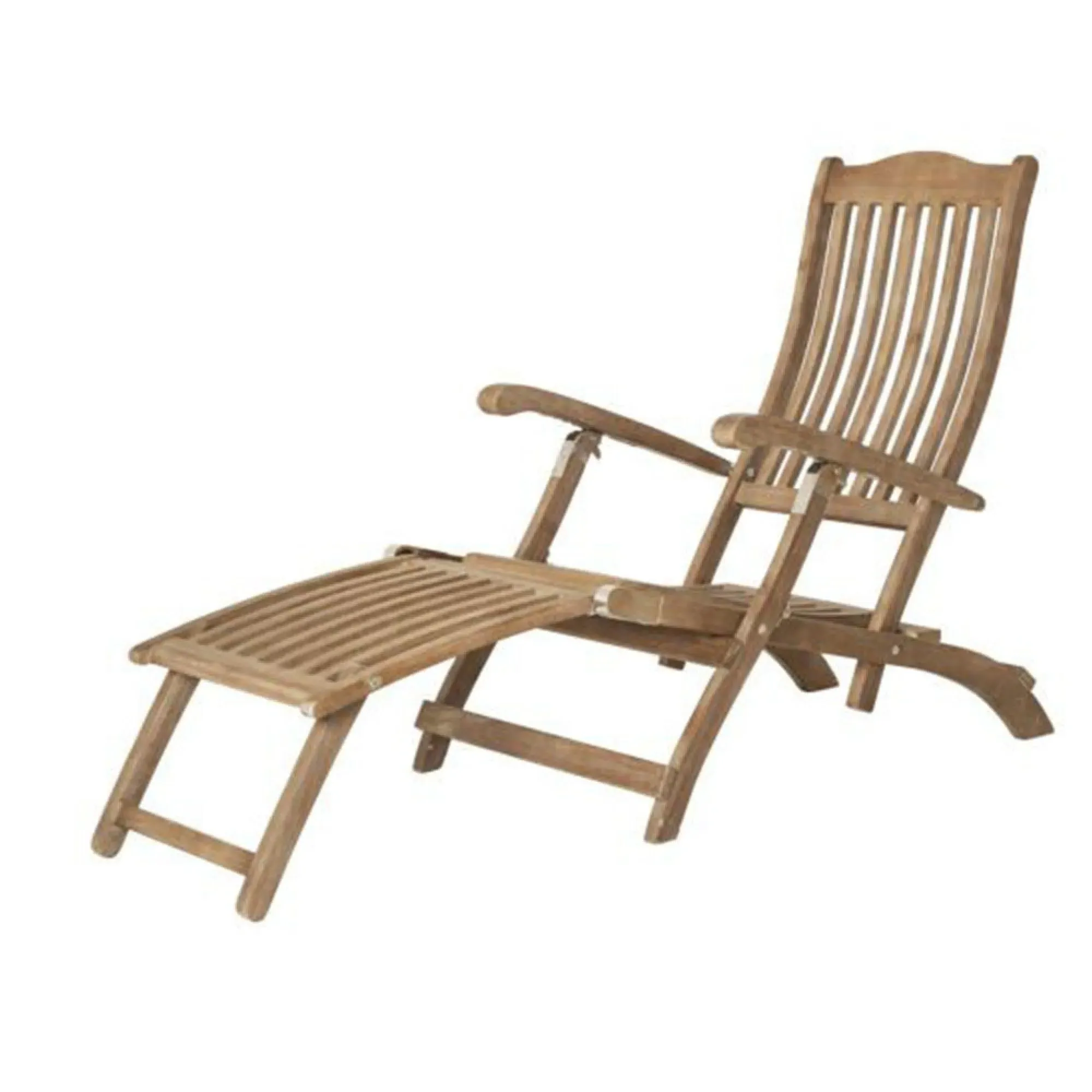 Albany Folding Garden Steamer Chair - Natural, Acacia Wood
