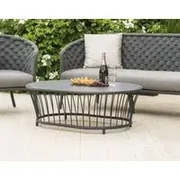 Alexander Rose Cordial Oval Garden Coffee Table - Grey, Pebble