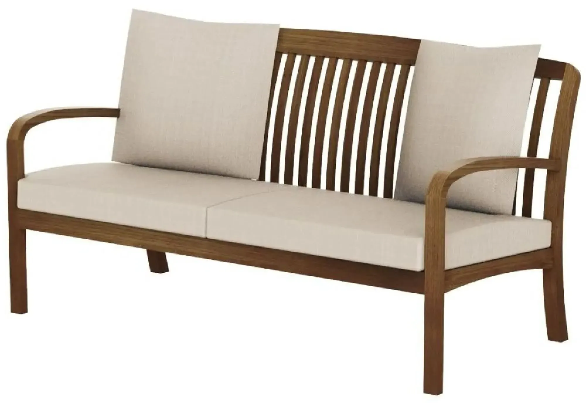 Bolney 2-Seater Garden Sofa - Brown, Acacia Wood
