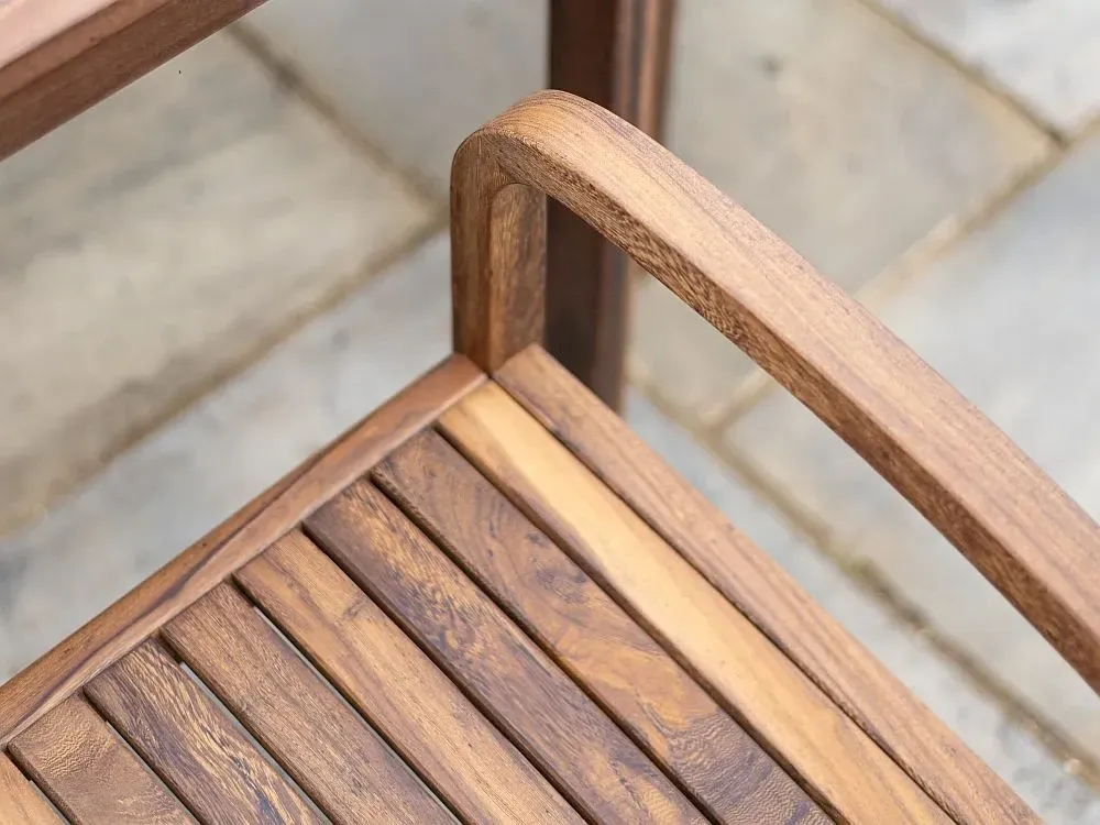 Bolney Acacia Wood Garden Dining Armchair - Brown