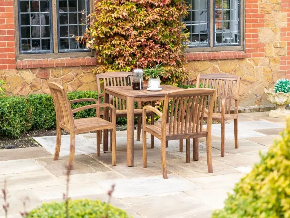 Bolney Acacia Wood Garden Dining Armchair - Brown