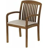 Bolney Acacia Wood Garden Dining Armchair - Brown
