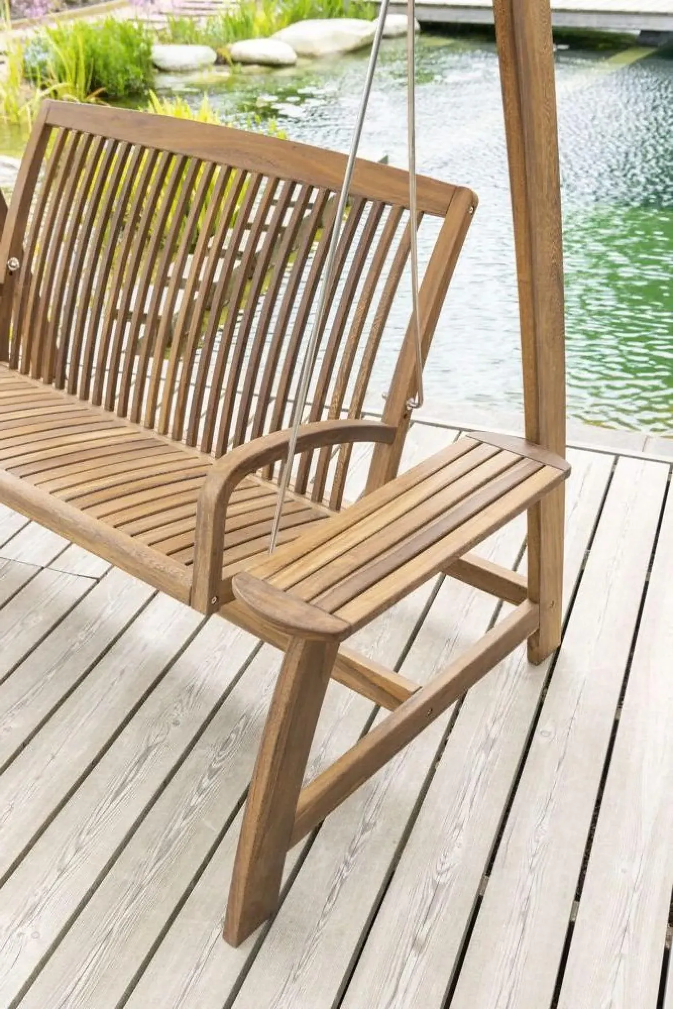 Bolney Acacia Wood Garden Swing Seat - Brown