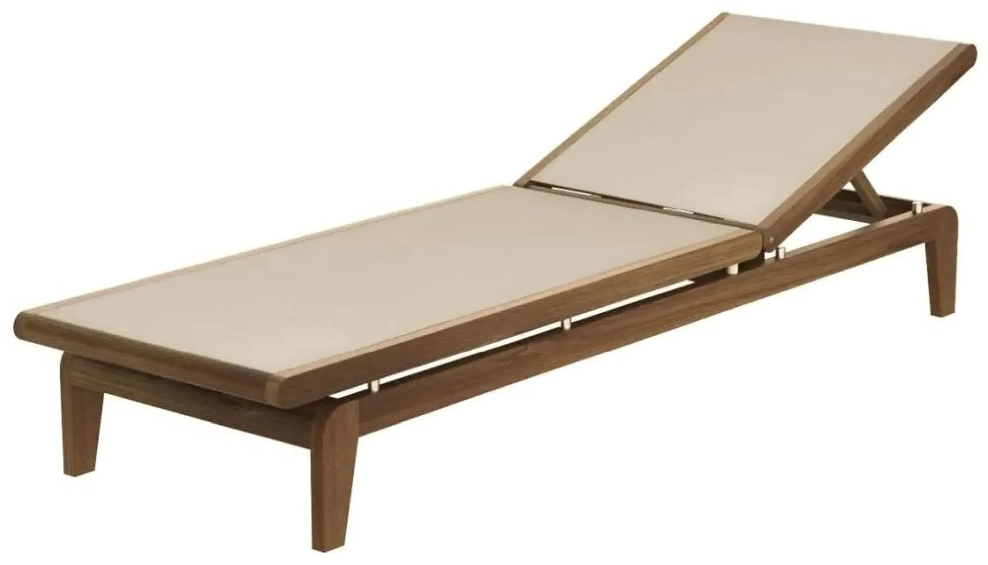 Bolney Adjustable Garden Sling Sunbed - Brown, Acacia Wood