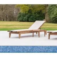 Bolney Adjustable Garden Sling Sunbed - Brown, Acacia Wood