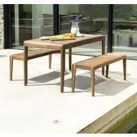 Bolney Backless 4ft Garden Bench - Natural, Acacia Wood