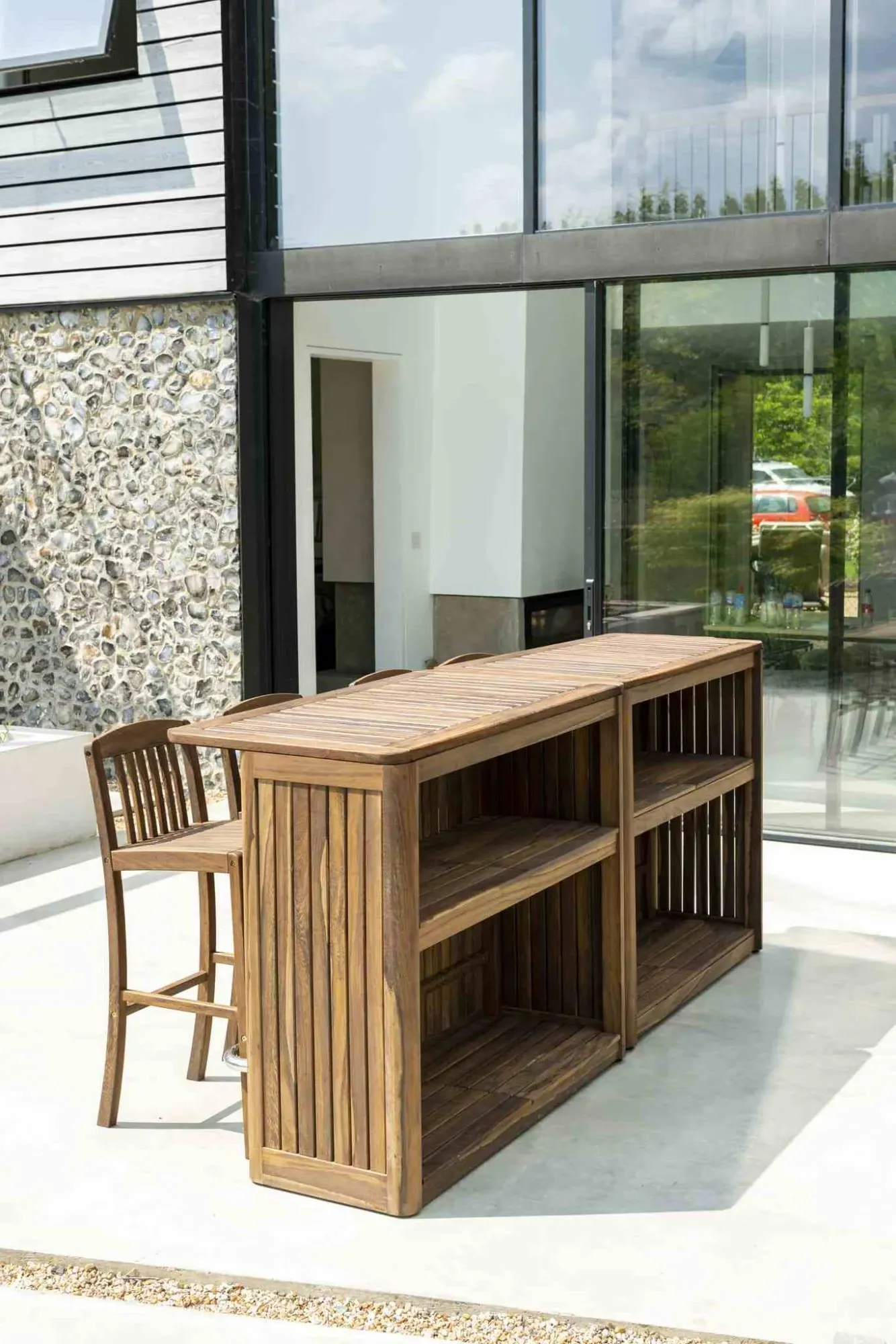 Bolney Garden Bar Counter - Brown, Acacia Wood