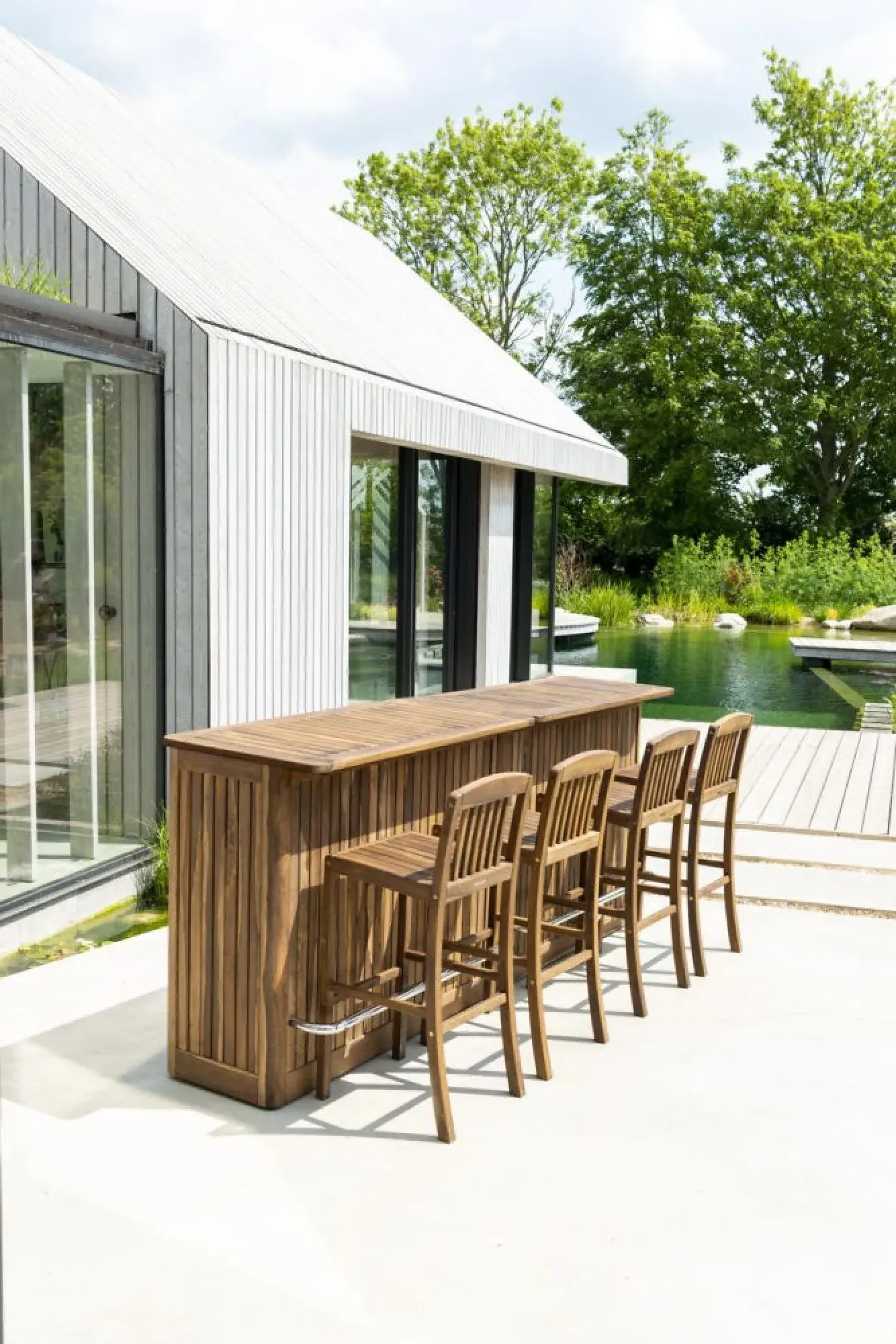 Bolney Garden Bar Counter - Brown, Acacia Wood