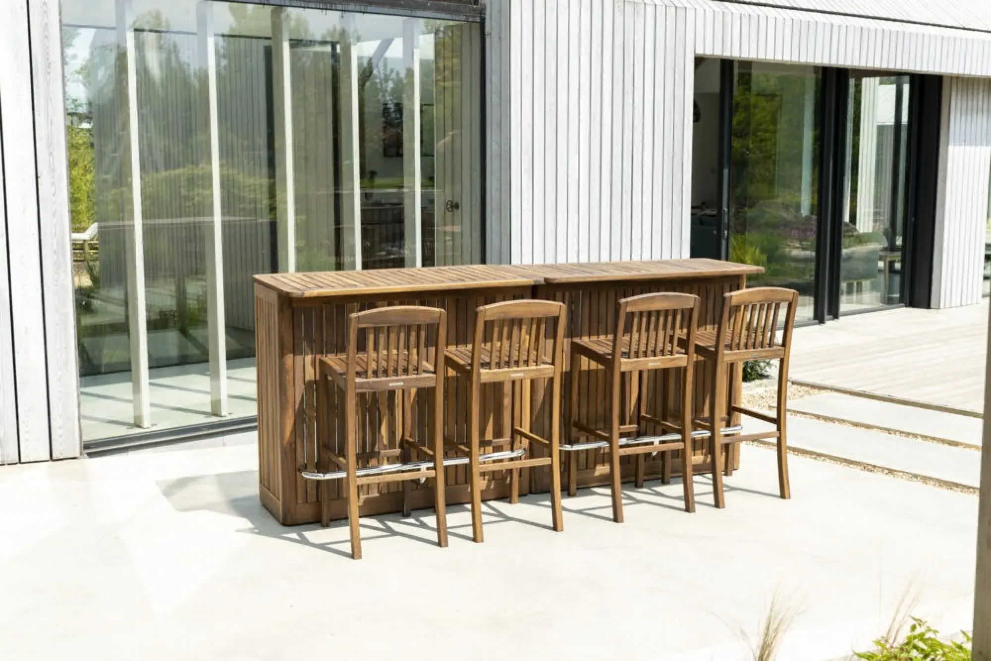 Bolney Garden Bar Counter - Brown, Acacia Wood