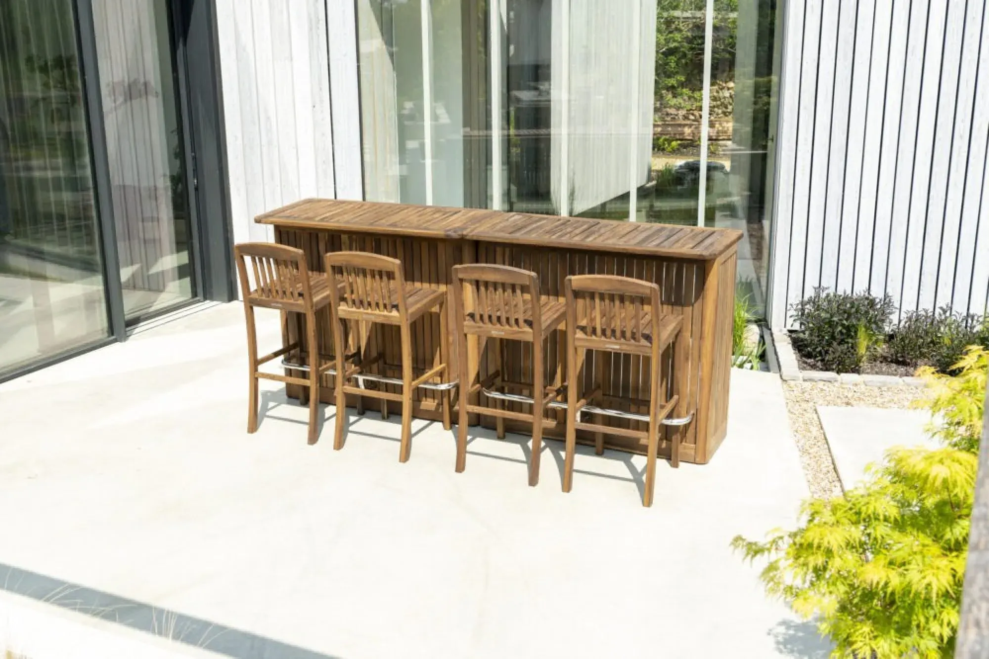 Bolney Garden Bar Counter - Brown, Acacia Wood