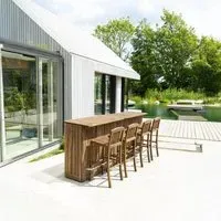 Bolney Garden Bar Stool - Natural, Acacia Wood