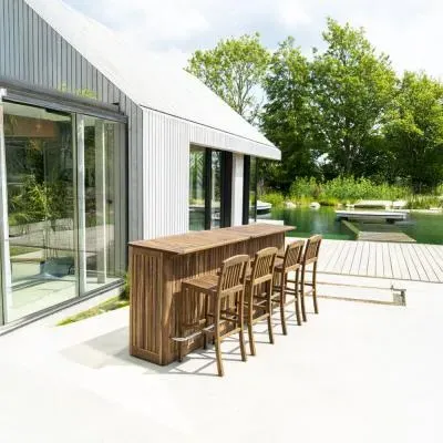 Bolney Garden Bar Stool - Natural, Acacia Wood image