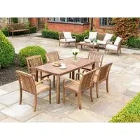 Bolney Garden Dining Table 160cm - Brown, Acacia Wood
