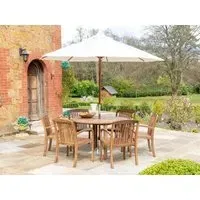 Bolney Round Garden Dining Table - Brown, Acacia Wood