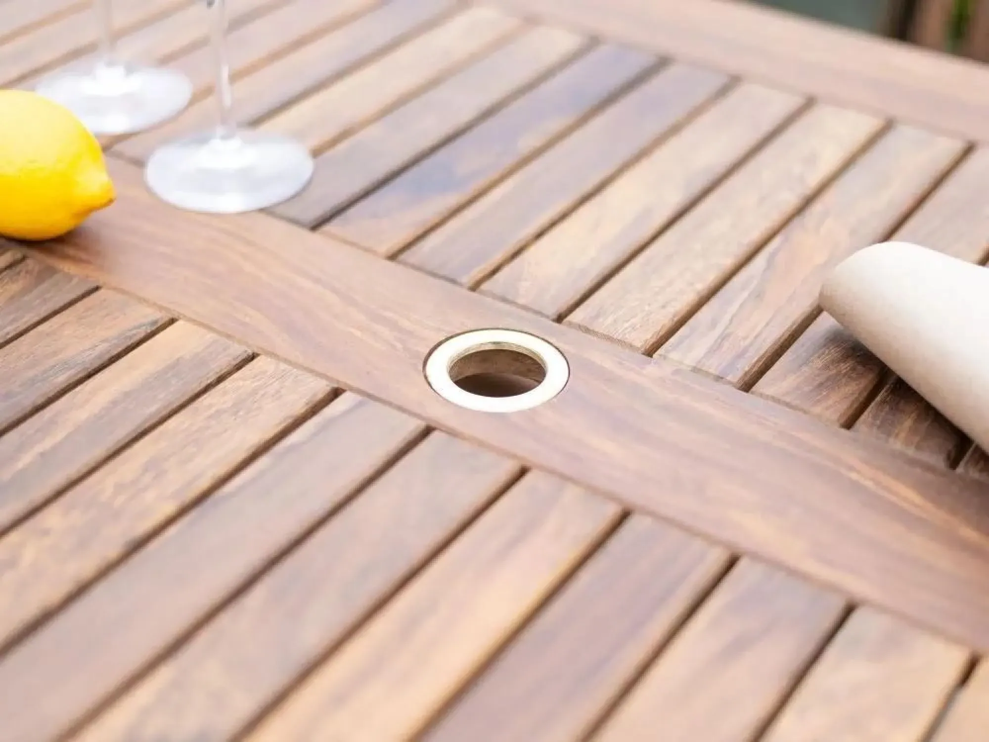 Bolney Square Garden Dining Table - Brown, Acacia Wood