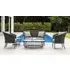 Cordial 2+1+1 Garden Sofa Suite - Grey, Rope