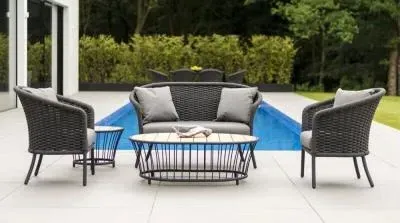 Cordial 2+1+1 Garden Sofa Suite - Grey, Rope image