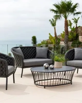 Cordial Luxe 2-Seater Garden Sofa - Dark Grey