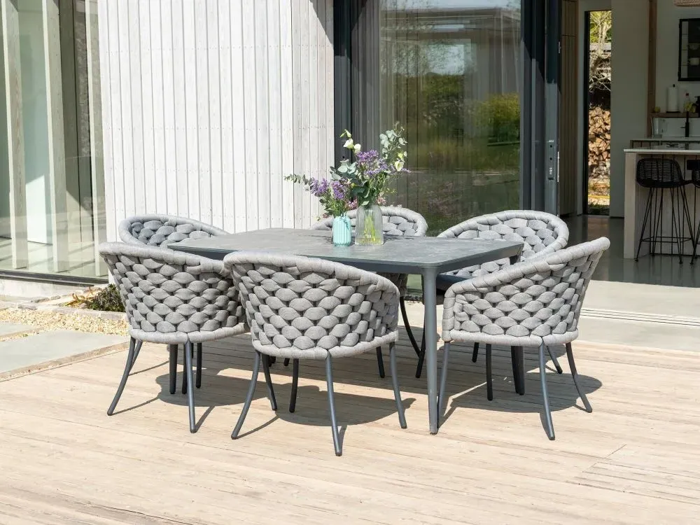 Cordial Luxe Garden Dining Armchair - Light Grey