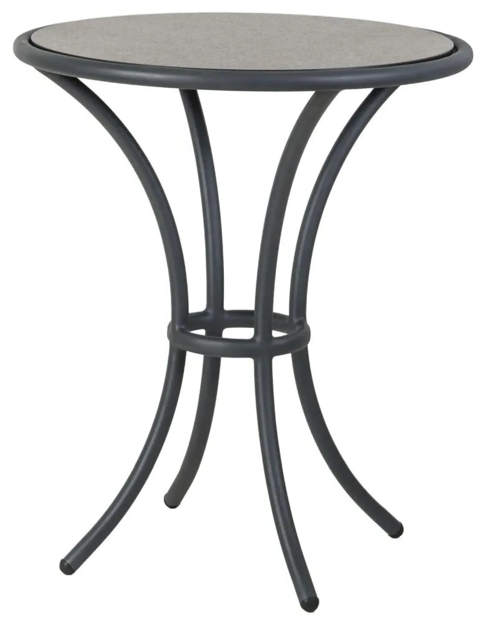 Cordial Round Garden Bistro Table - Grey, Pebble