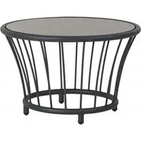 Cordial Round Garden Side Table - Grey, Pebble