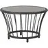 Cordial Round Garden Side Table - Grey, Pebble
