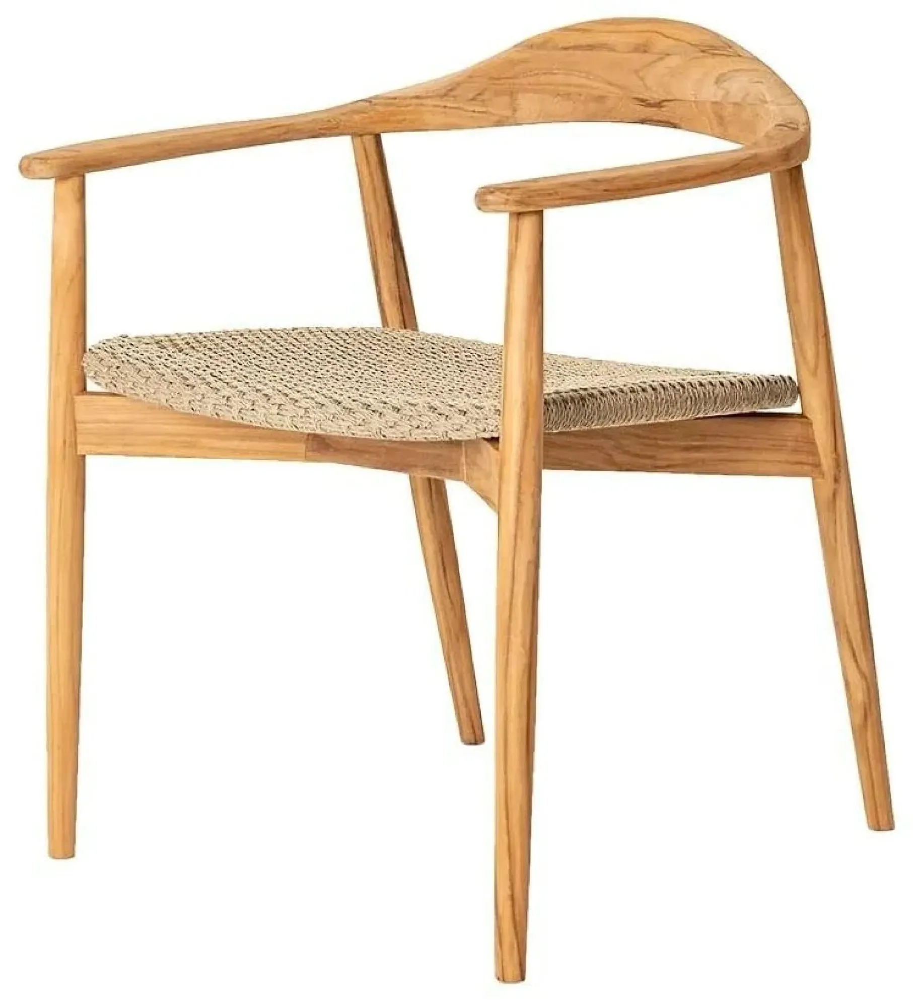 Dana Teak and Rope Garden Dining Armchair - Teak