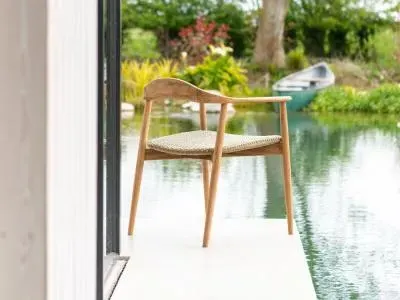 Dana Teak and Rope Garden Dining Armchair - Teak