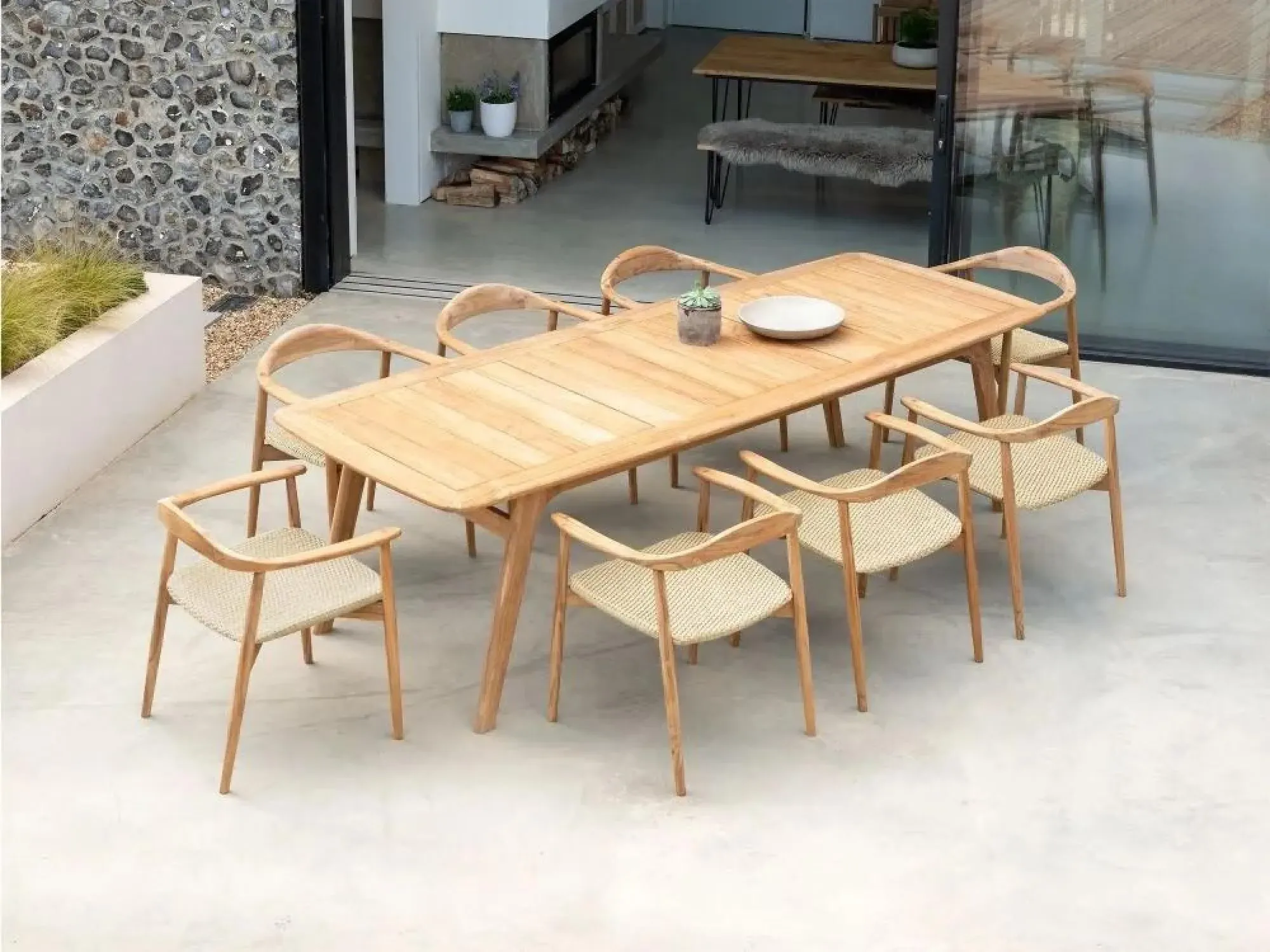 Dana Teak Garden Dining Table - Teak