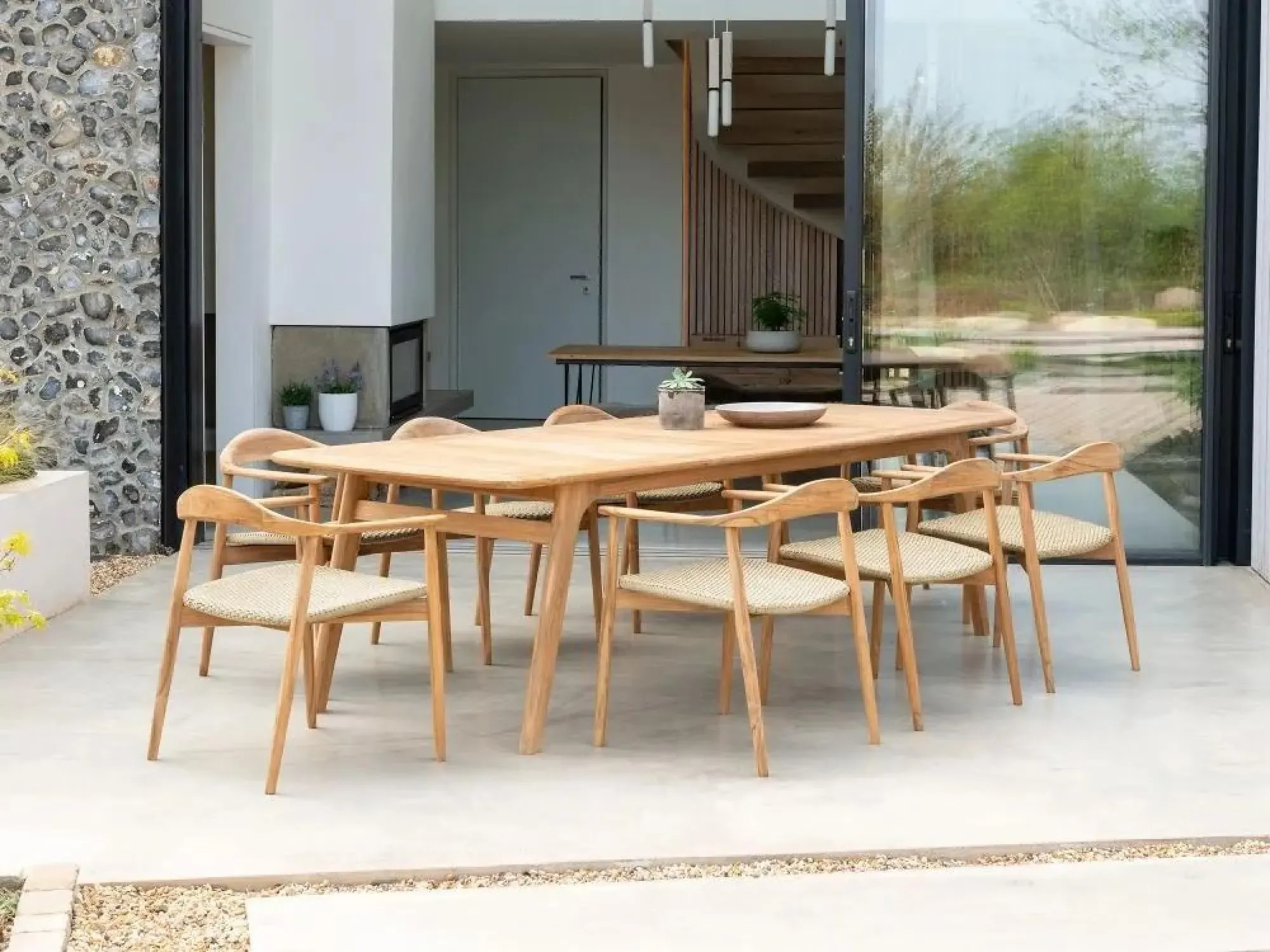 Dana Teak Garden Dining Table - Teak