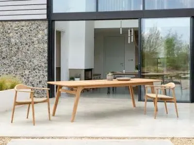 Dana Teak Garden Dining Table - Teak image