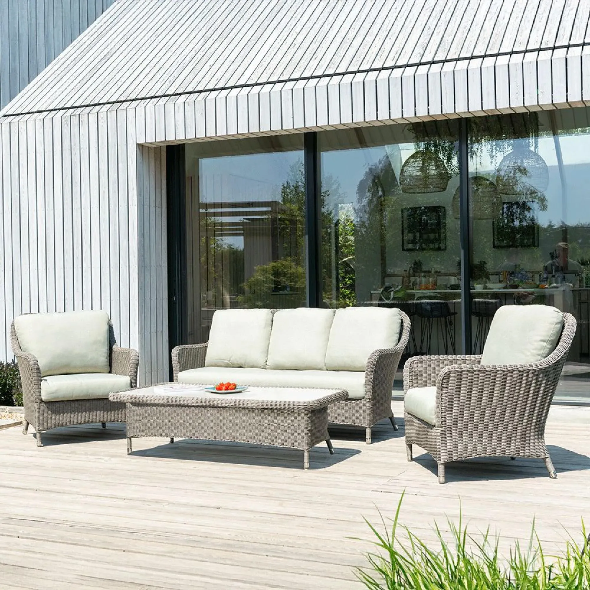 Hazelmere 3-Seater Garden Sofa - Grey, Weave