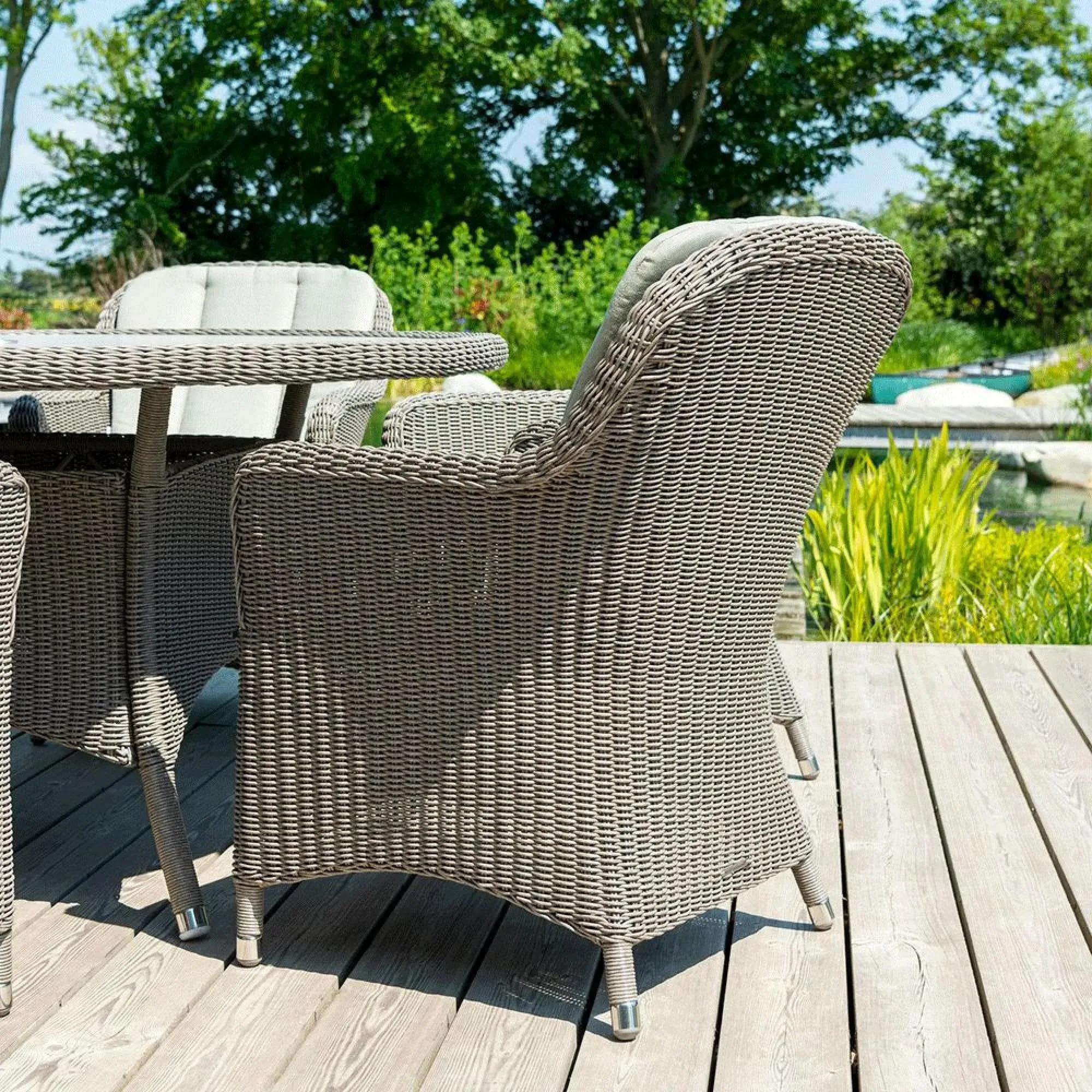 Hazelmere Garden Dining Armchair - Grey, Weave