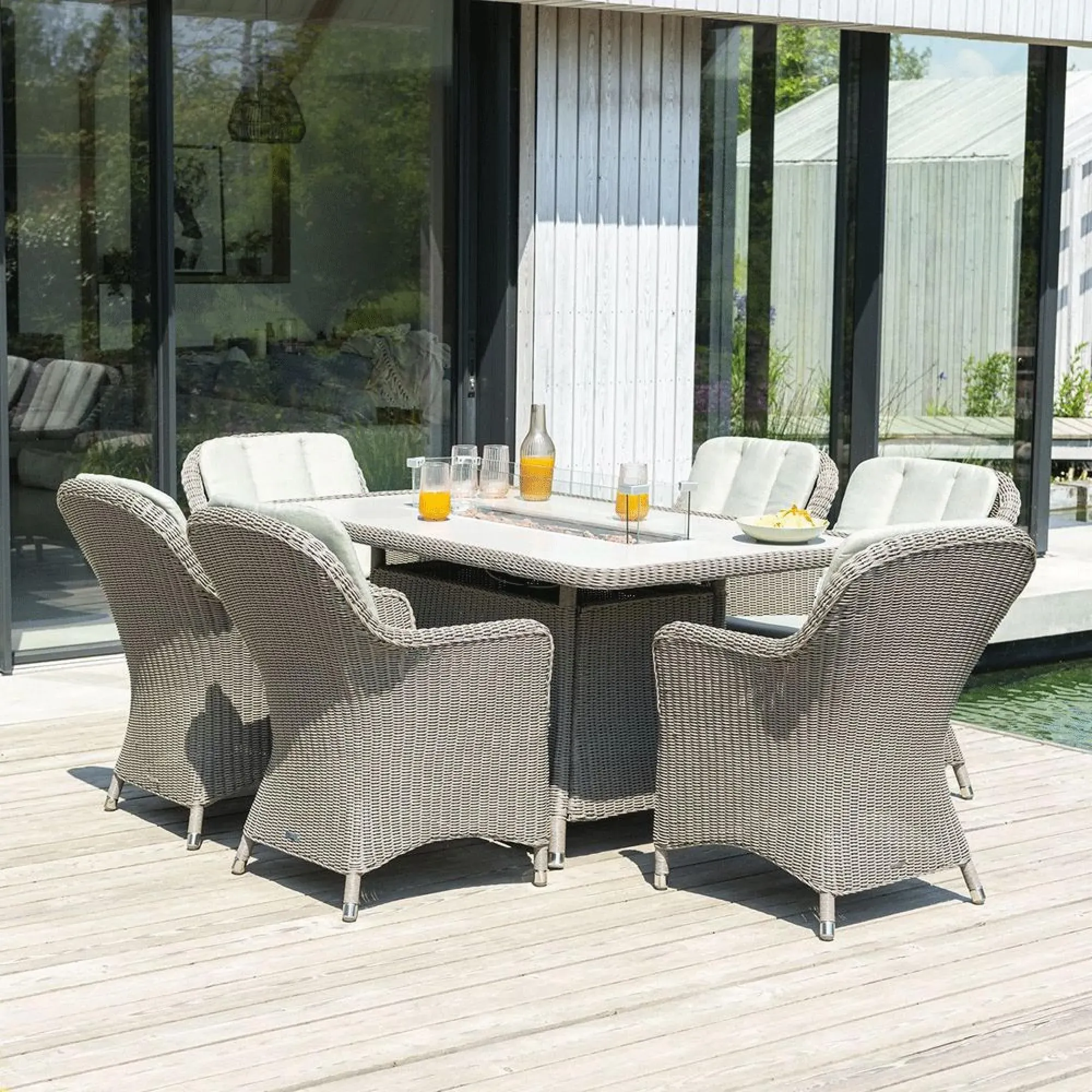 Hazelmere Garden Dining Armchair - Grey, Weave