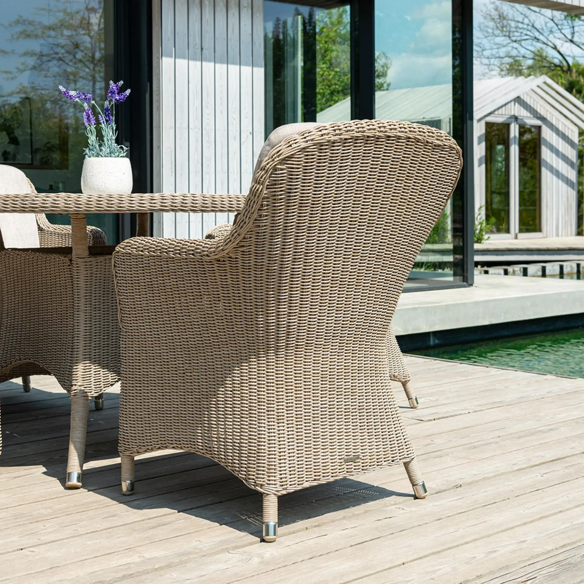 Hazelmere Garden Dining Armchair - Natural, Weave