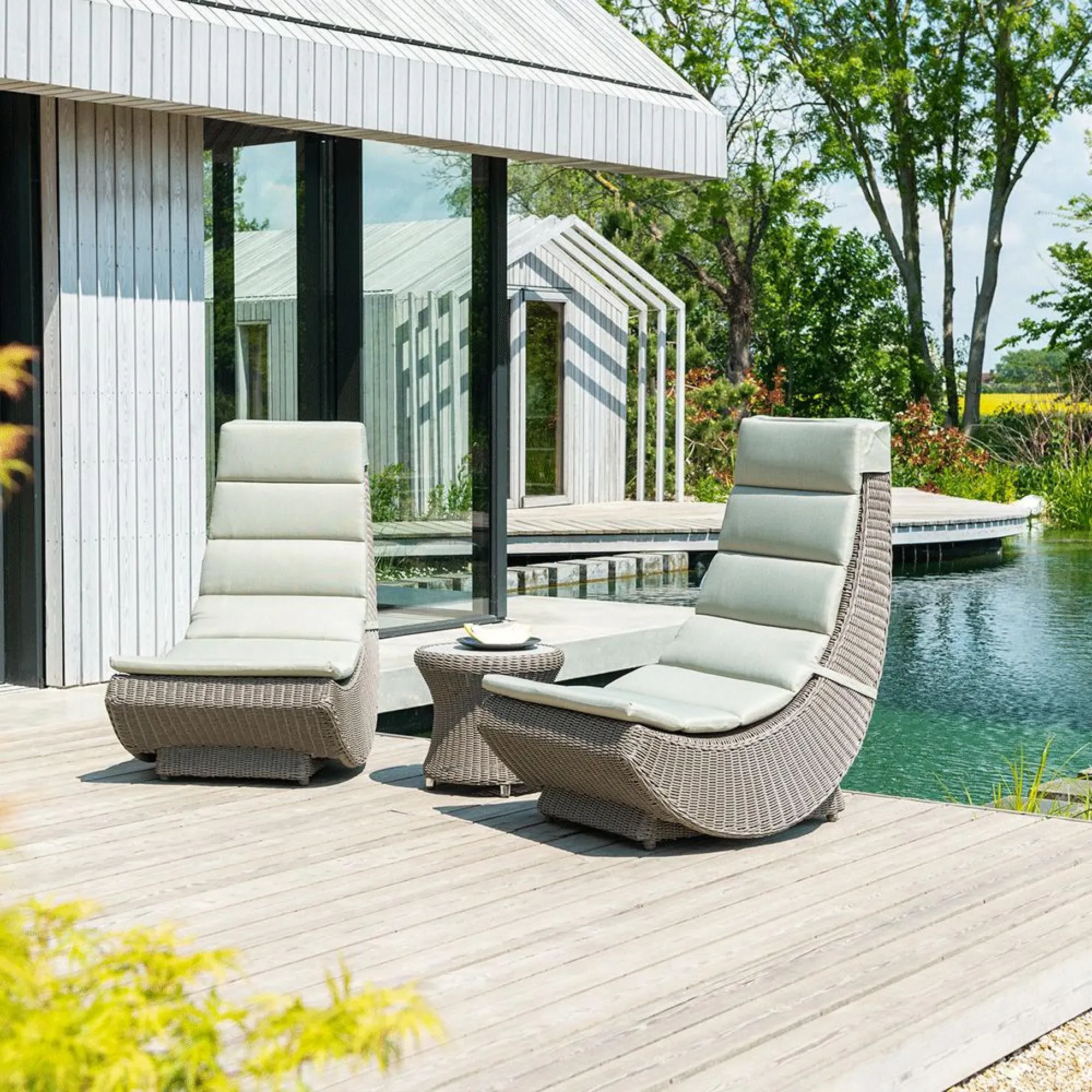Hazelmere Garden Lazy Chair - Grey, Weave
