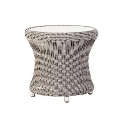 Hazelmere Round Side Table - Grey, Weave