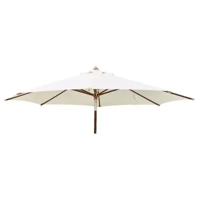 Large 300cm Outdoor Parasol with Night Cover - Hardwood