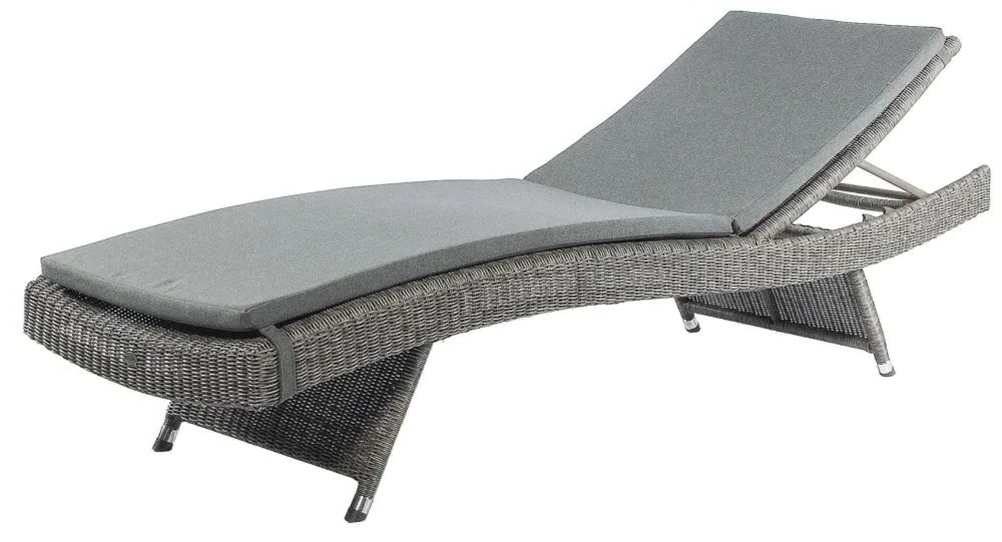 Monte Carlo Adjustable Garden Sunbed - Grey