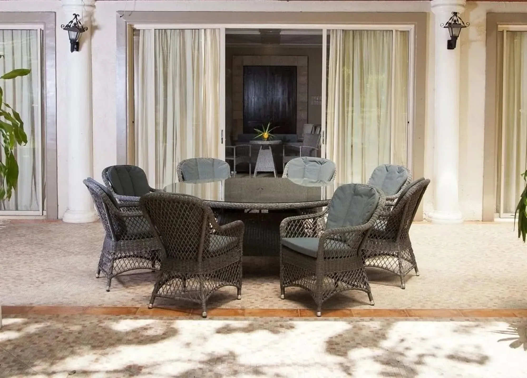 Monte Carlo Garden Dining Chair Set - Grey