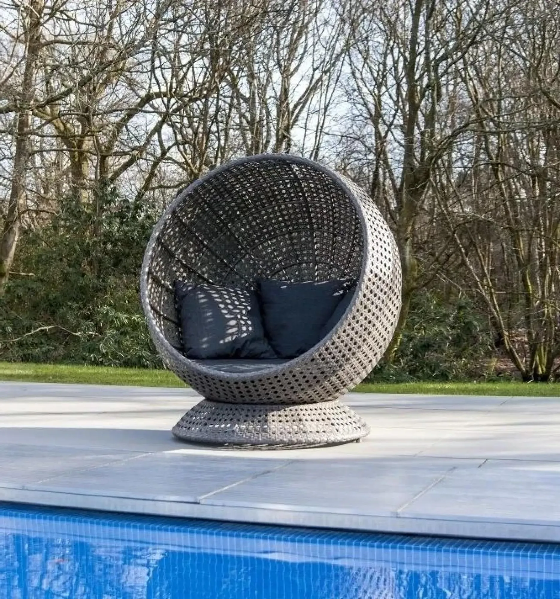 Monte Carlo Garden Hanging Chair - Grey