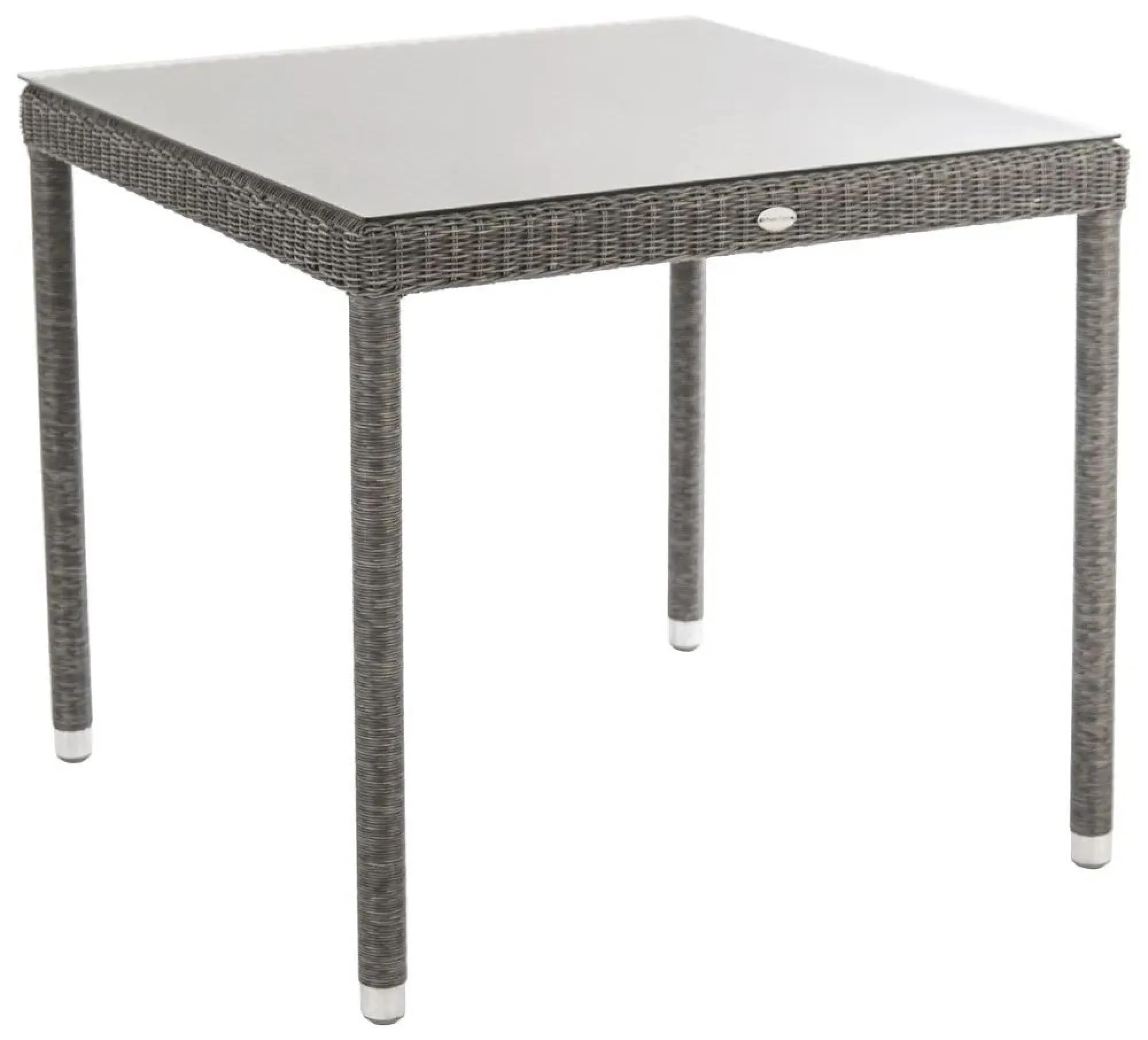 Monte Carlo Square Garden Dining Table - Grey, Glass