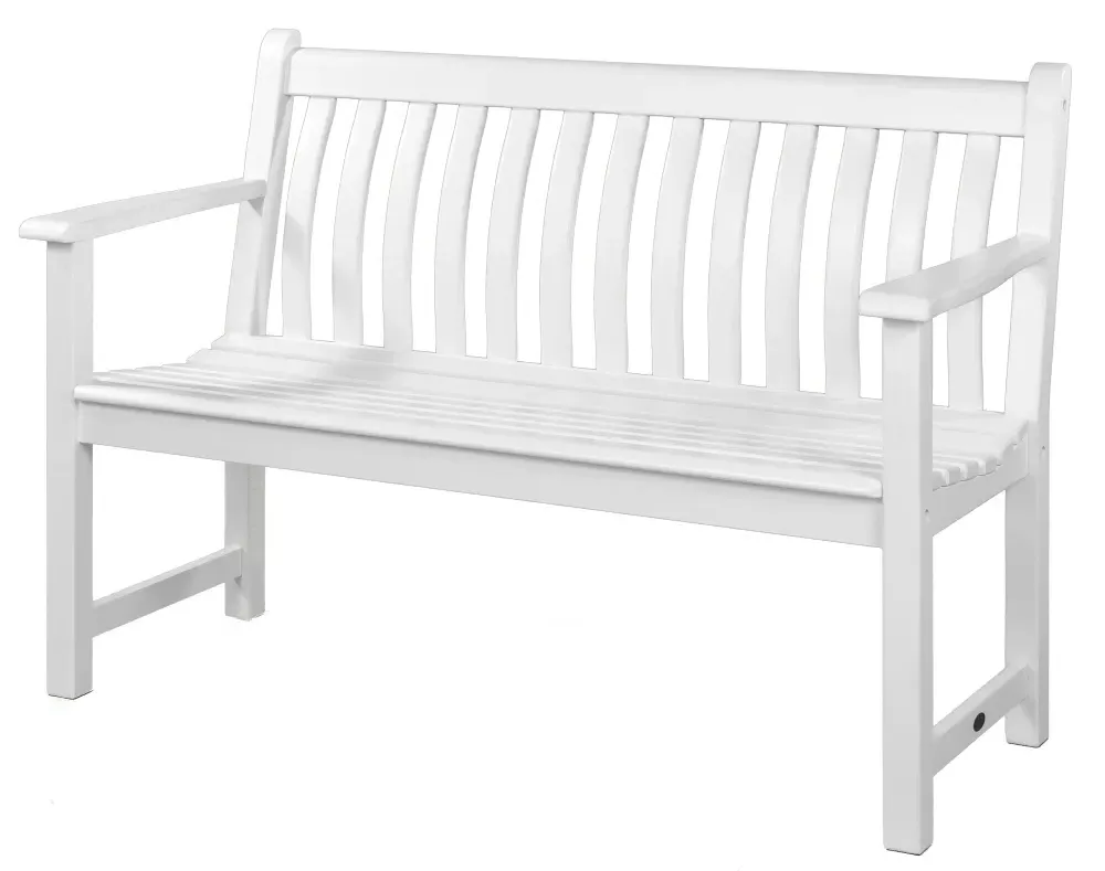 New England Broadfield 4ft Garden Bench - White