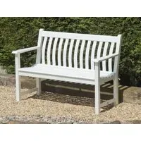 New England Broadfield 4ft Garden Bench - White