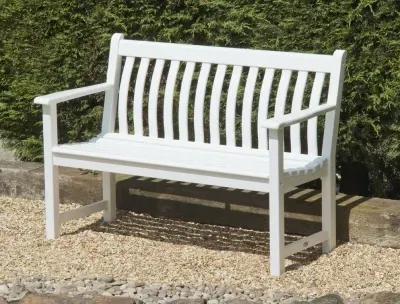 New England Broadfield 4ft Garden Bench - White image