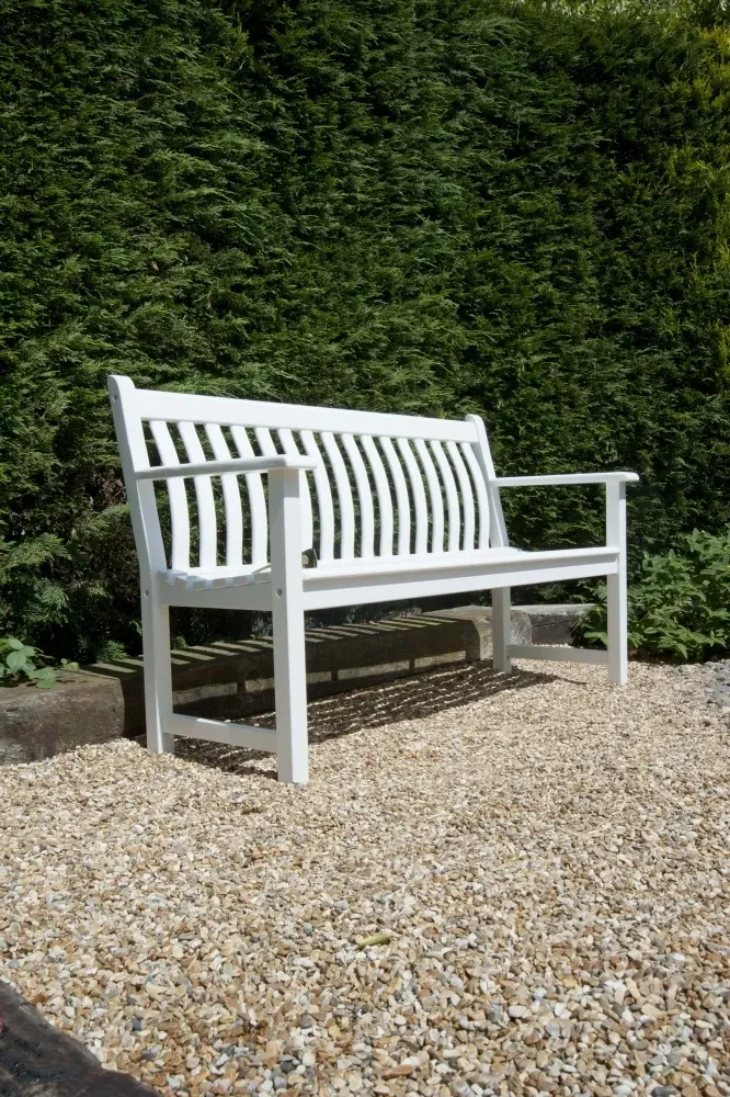 New England Broadfield 5ft Garden Bench - White