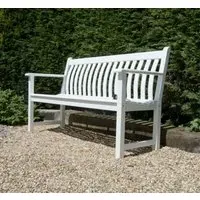 New England Broadfield 5ft Garden Bench - White
