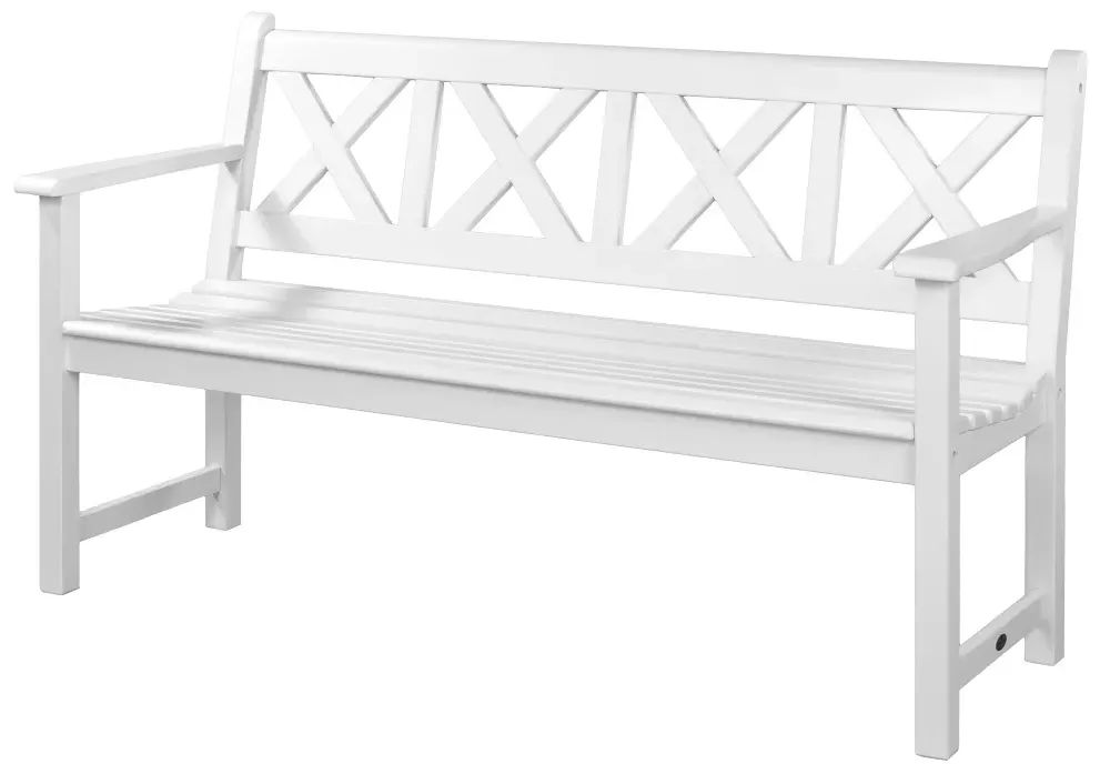 New England Drachmann 5ft Garden Bench - White